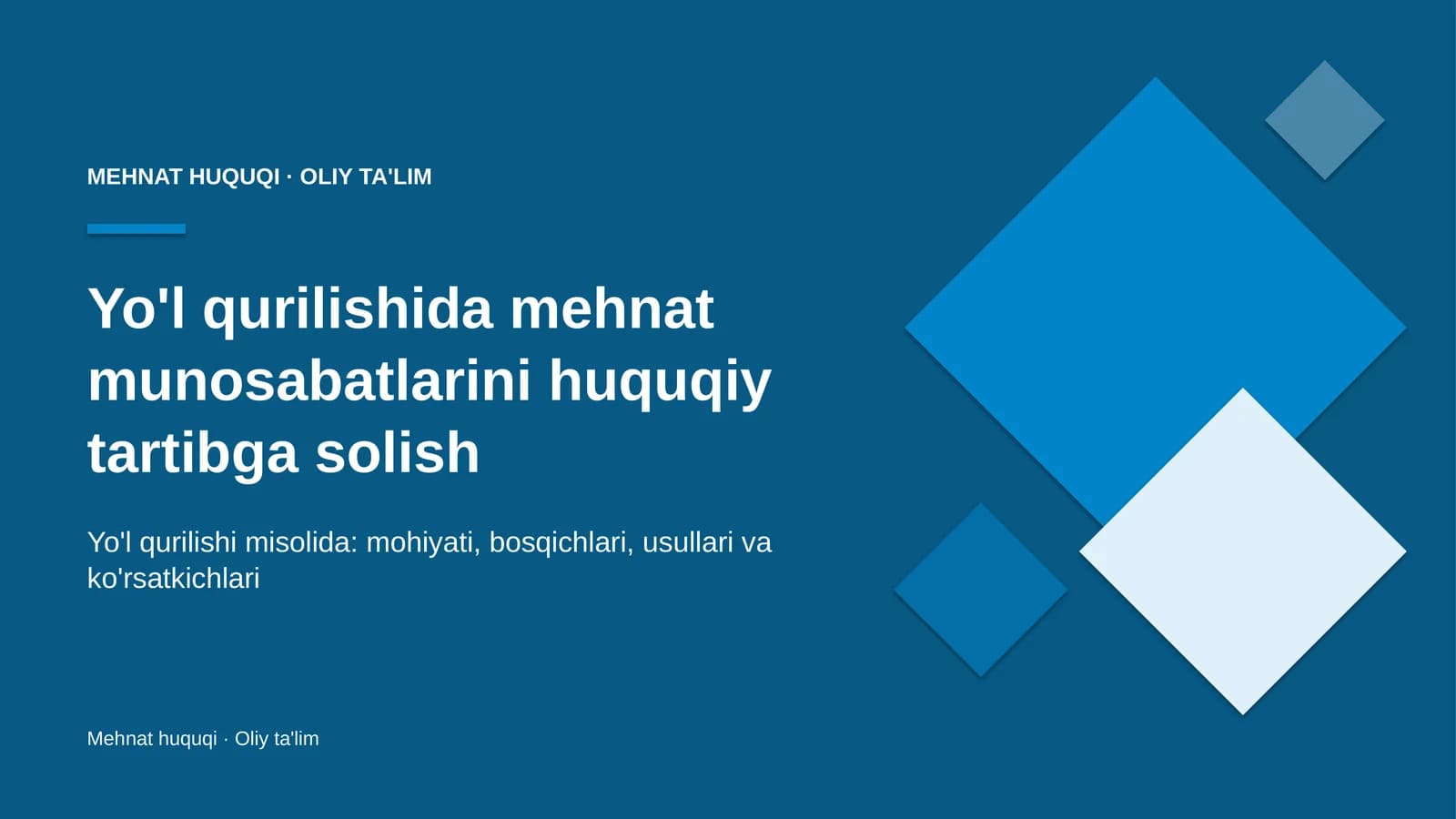 yo'l qurilishida mehnat munosabatlarini huquqiy tartibga solish 8457