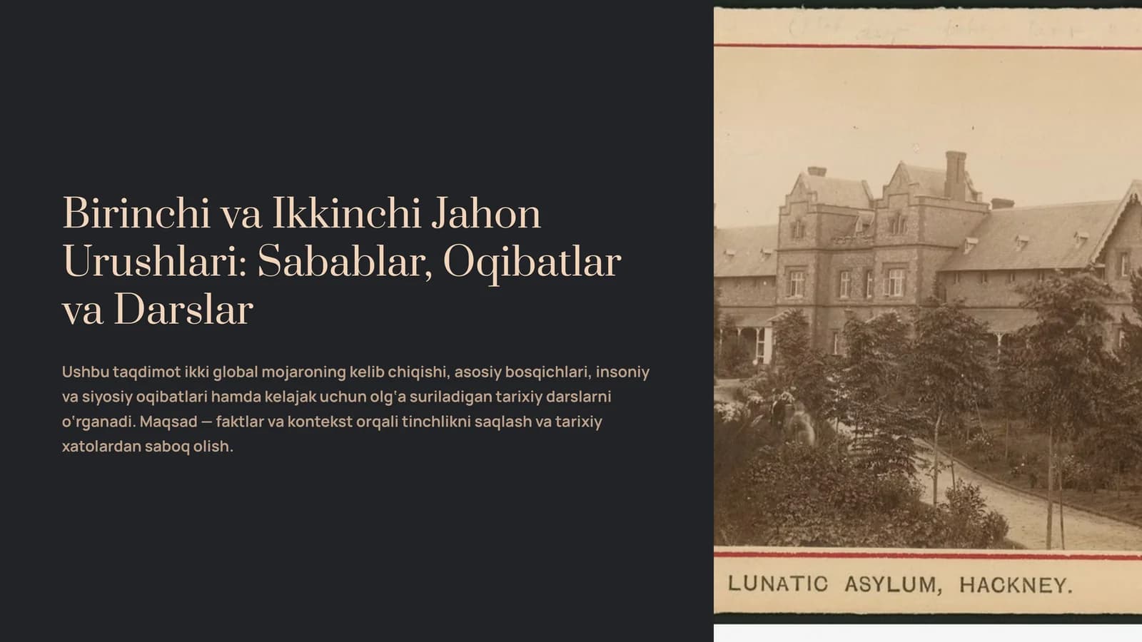 Birinchi va Ikkinchi Jahon Urushlari: Sabablar, Oqibatlar va Darslar
