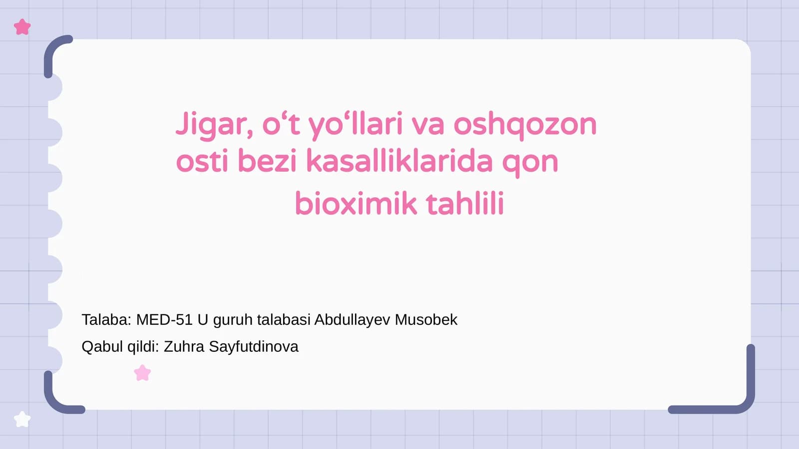 Qon Bioximik Tahlili