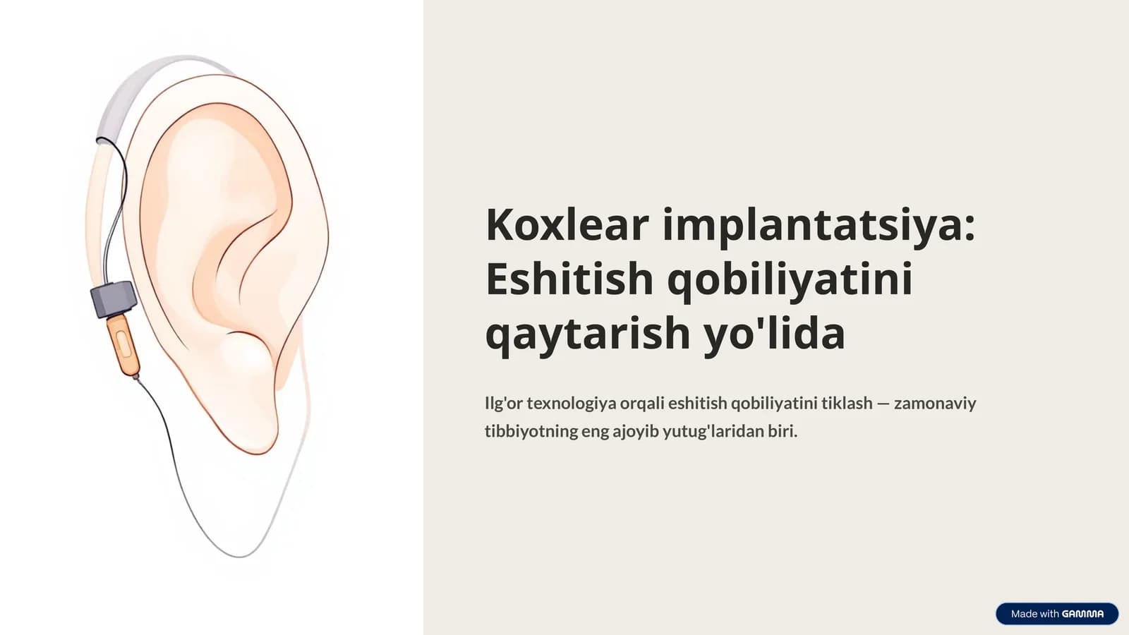 Koxlear implantatsiya