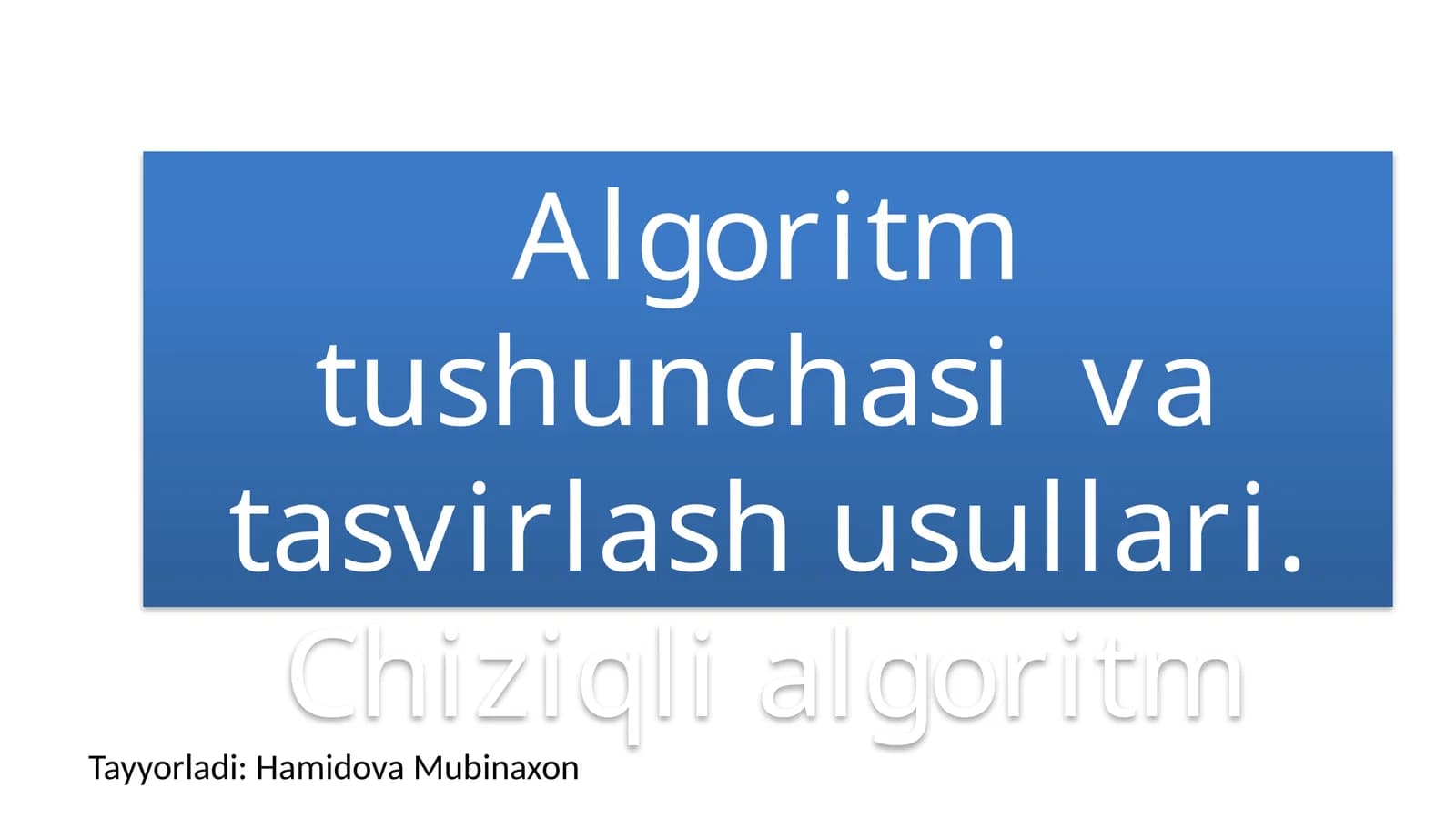 Chiziqli algoritm