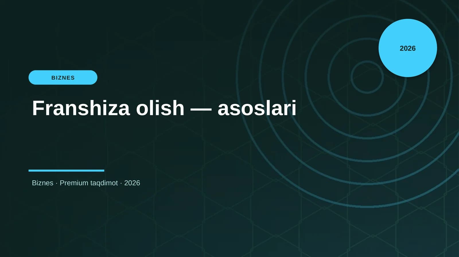 Franshiza olish — asoslari