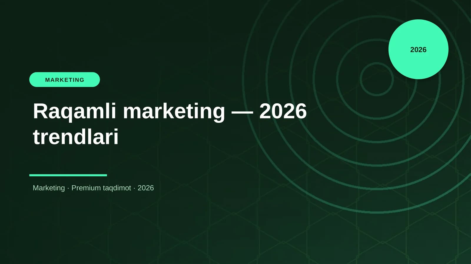 Raqamli marketing — 2026 trendlari