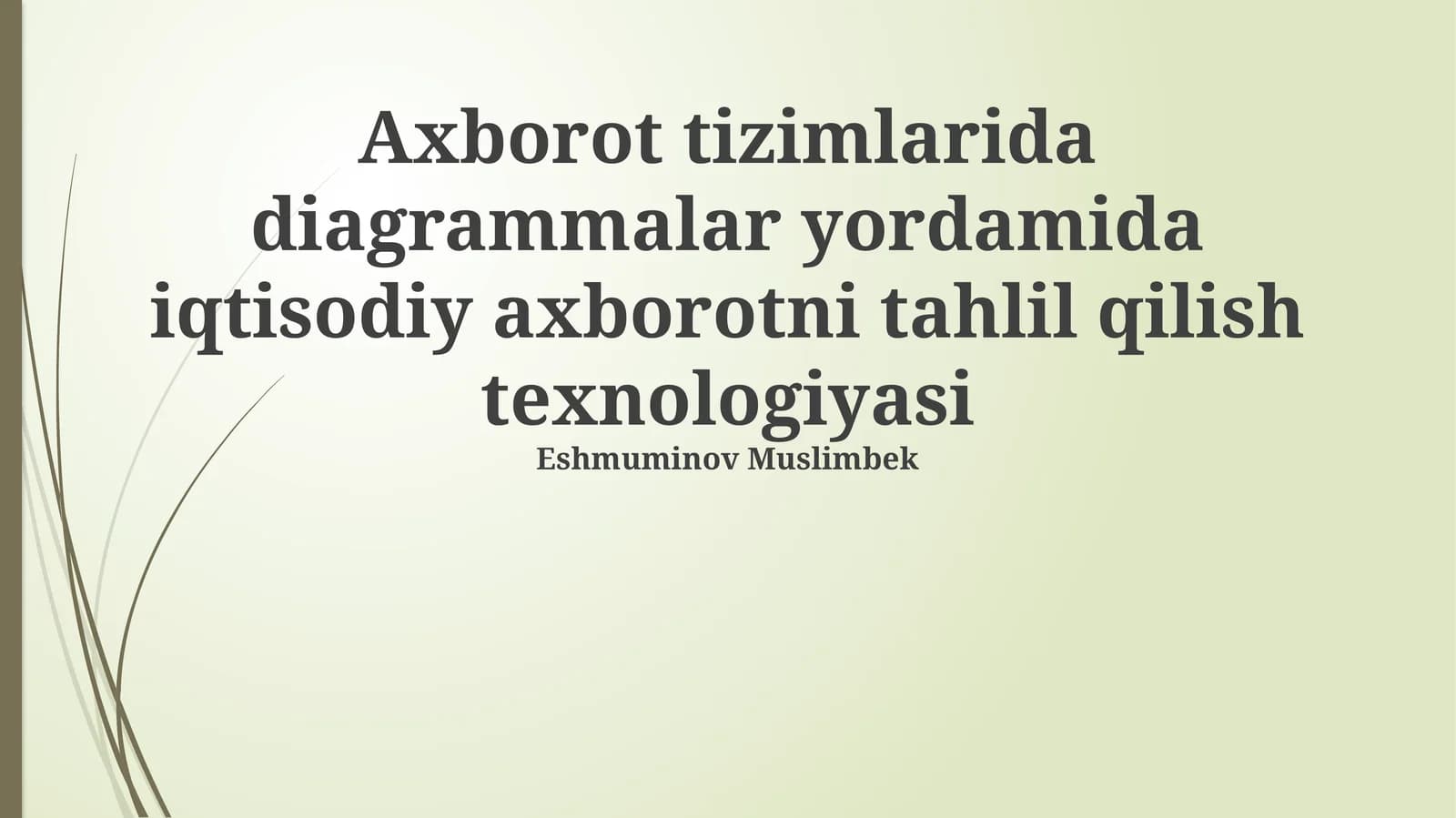 Iqtisodiy ma'lumotlarni tahlil qilishda diagrammalarning roli va ahamiyati