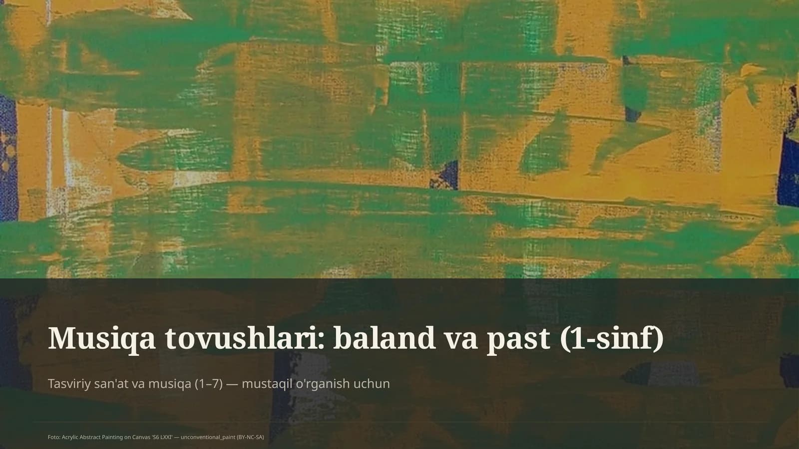 Tasviriy san'at va musiqa (1–7)