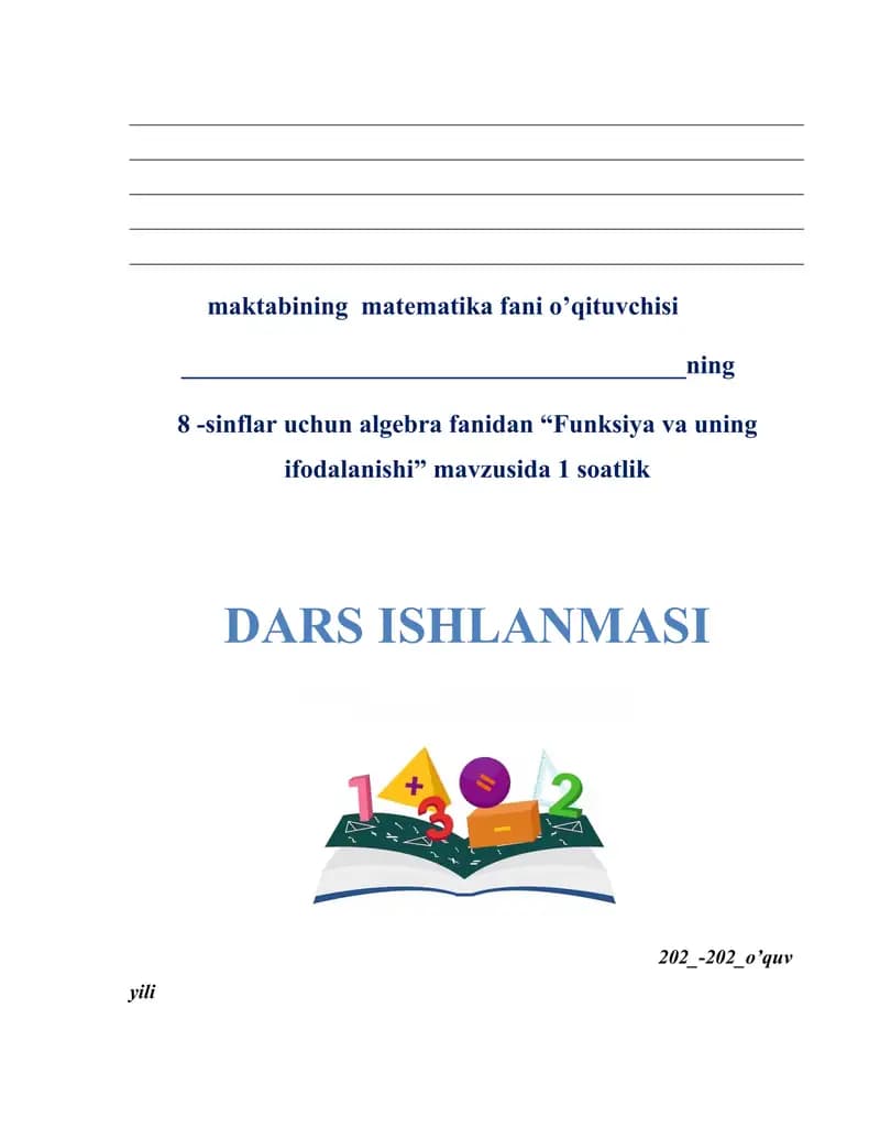 Funksiya va uning ifodalanishi
