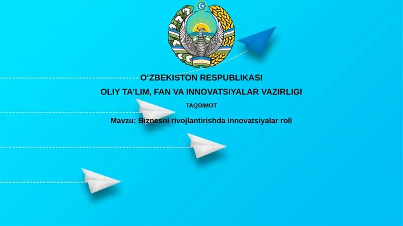Biznesnirivojlantirishdainnovatsiyalarroli