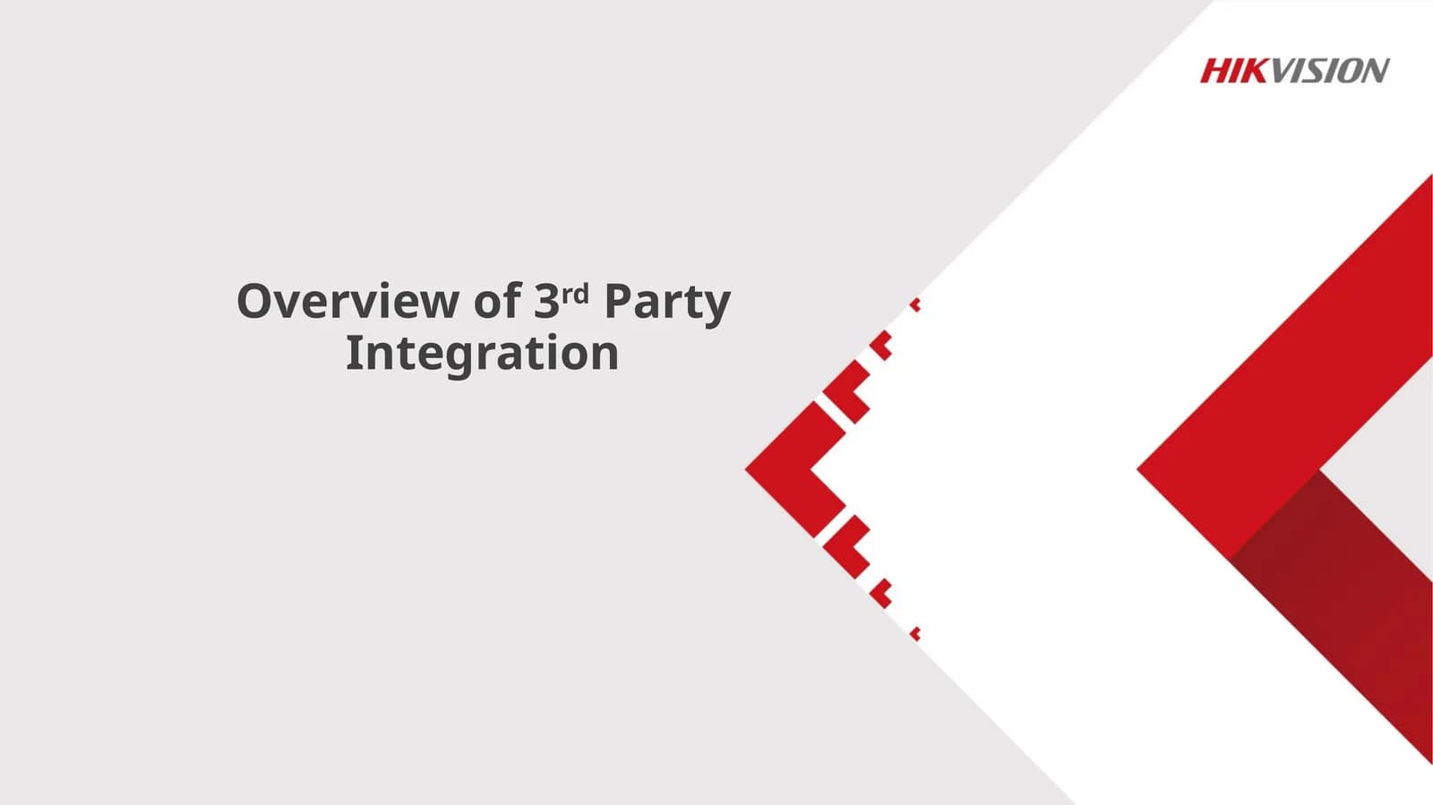 3rdParty Integration Overview