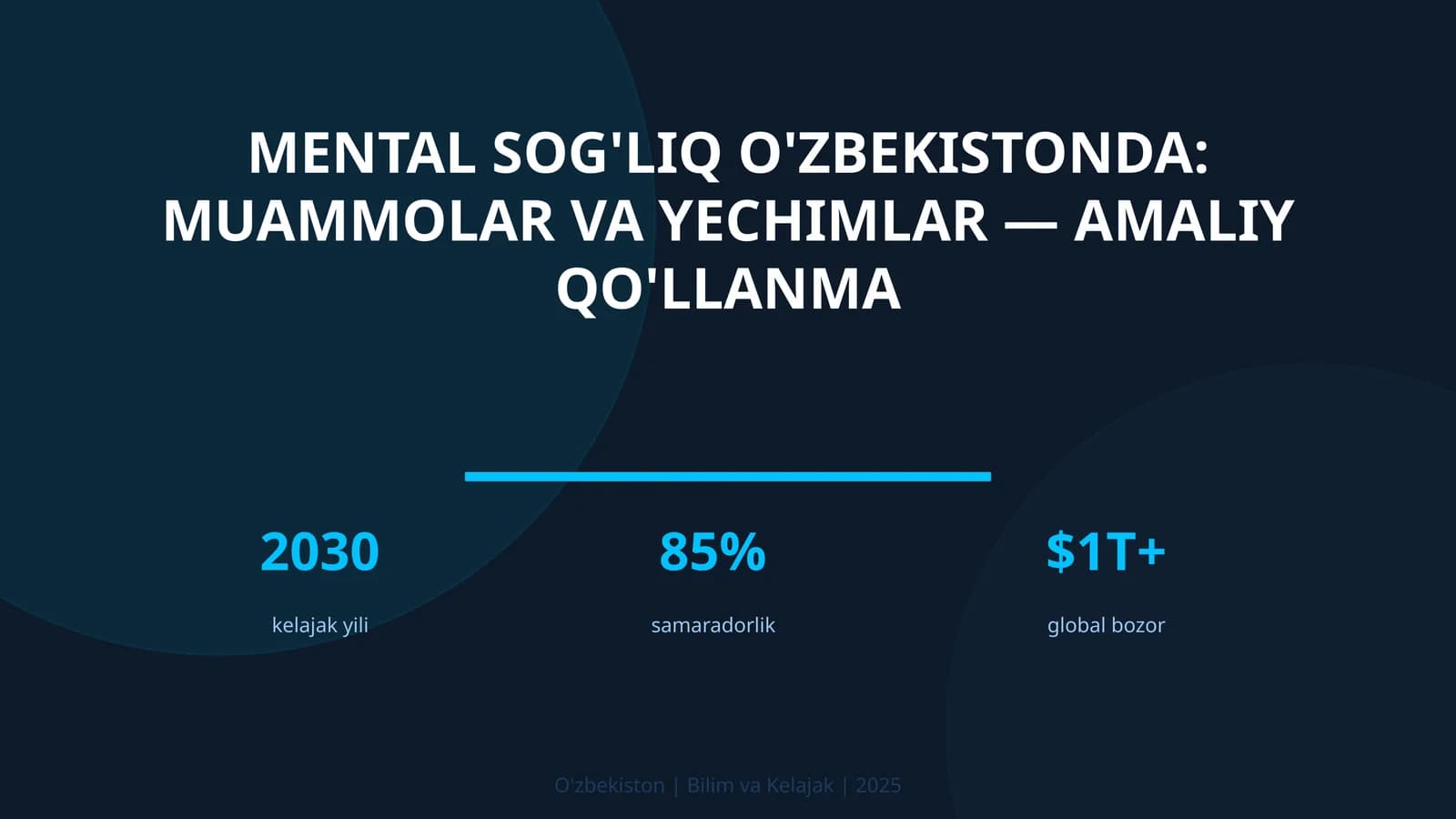 Mental sog'liq O'zbekistonda: muammolar va yechimlar — amaliy qo'llanma