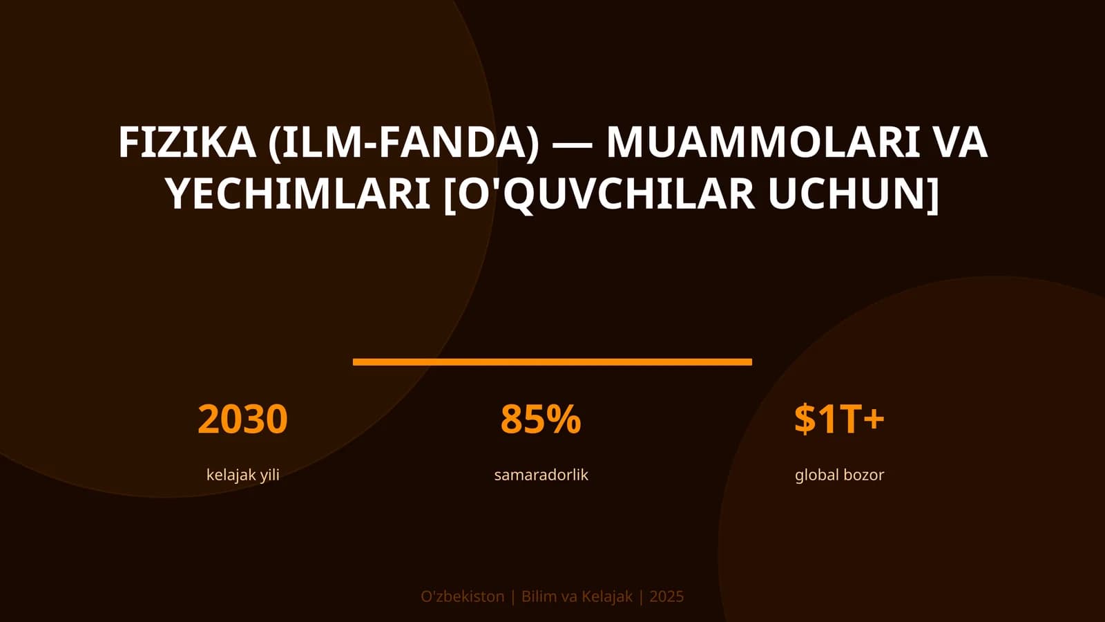Fizika (ilm-fanda) — muammolari va yechimlari [o'quvchilar uchun]