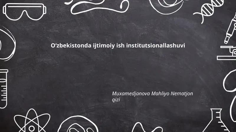 Oʻzbekistonda Ijtimoiy Ish Institutsionallashuvi