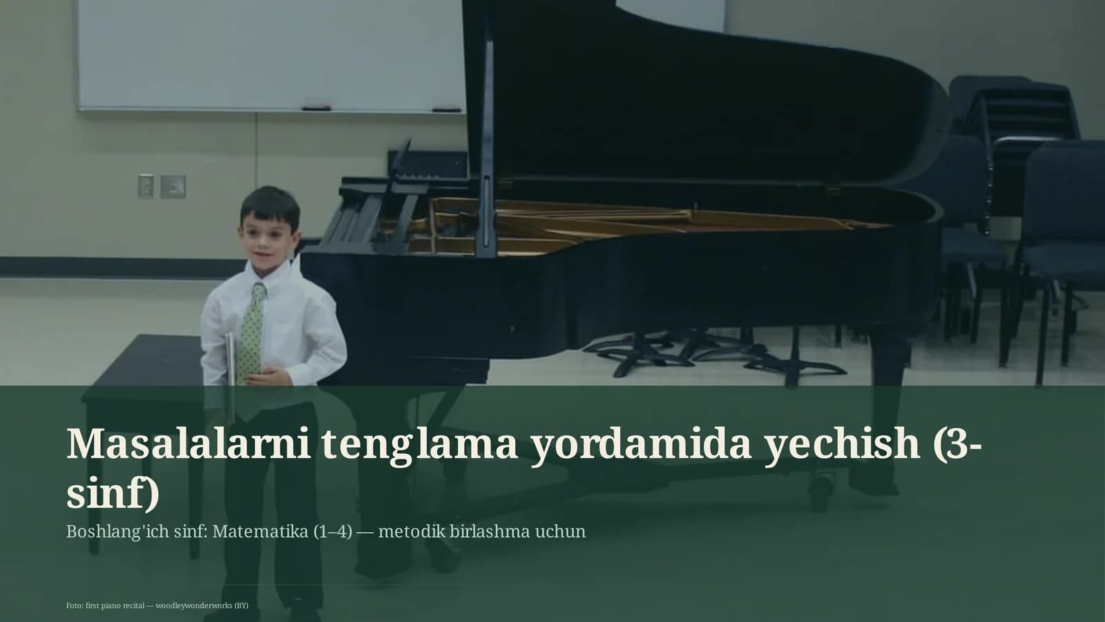 Masalalarni tenglama yordamida yechish (3-sinf)