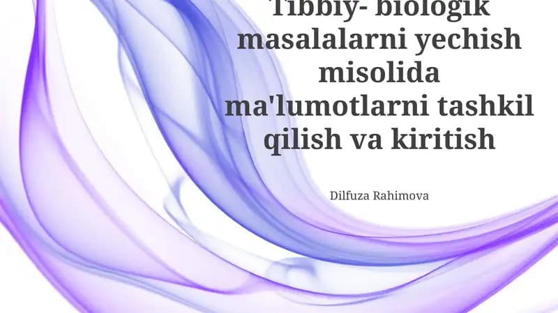Ma'lumotlar tahlili va vizualizatsiyasi