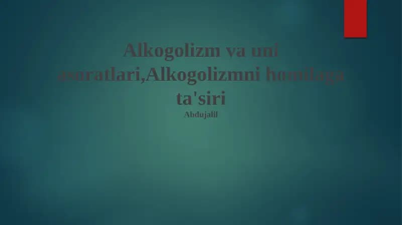Fetal alkogol sindromi (FAS)