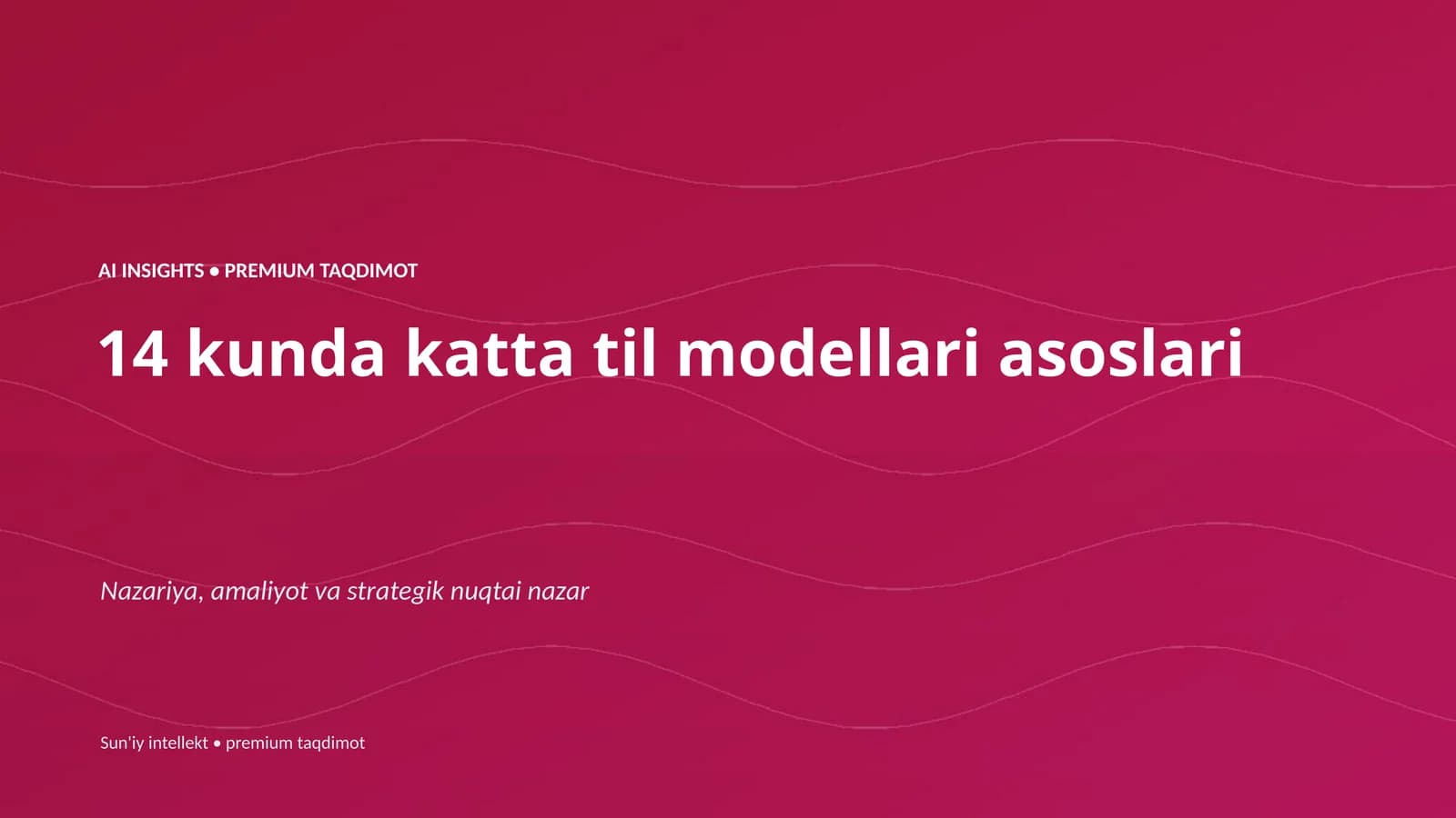 AI INSIGHTS • PREMIUM TAQDIMOT