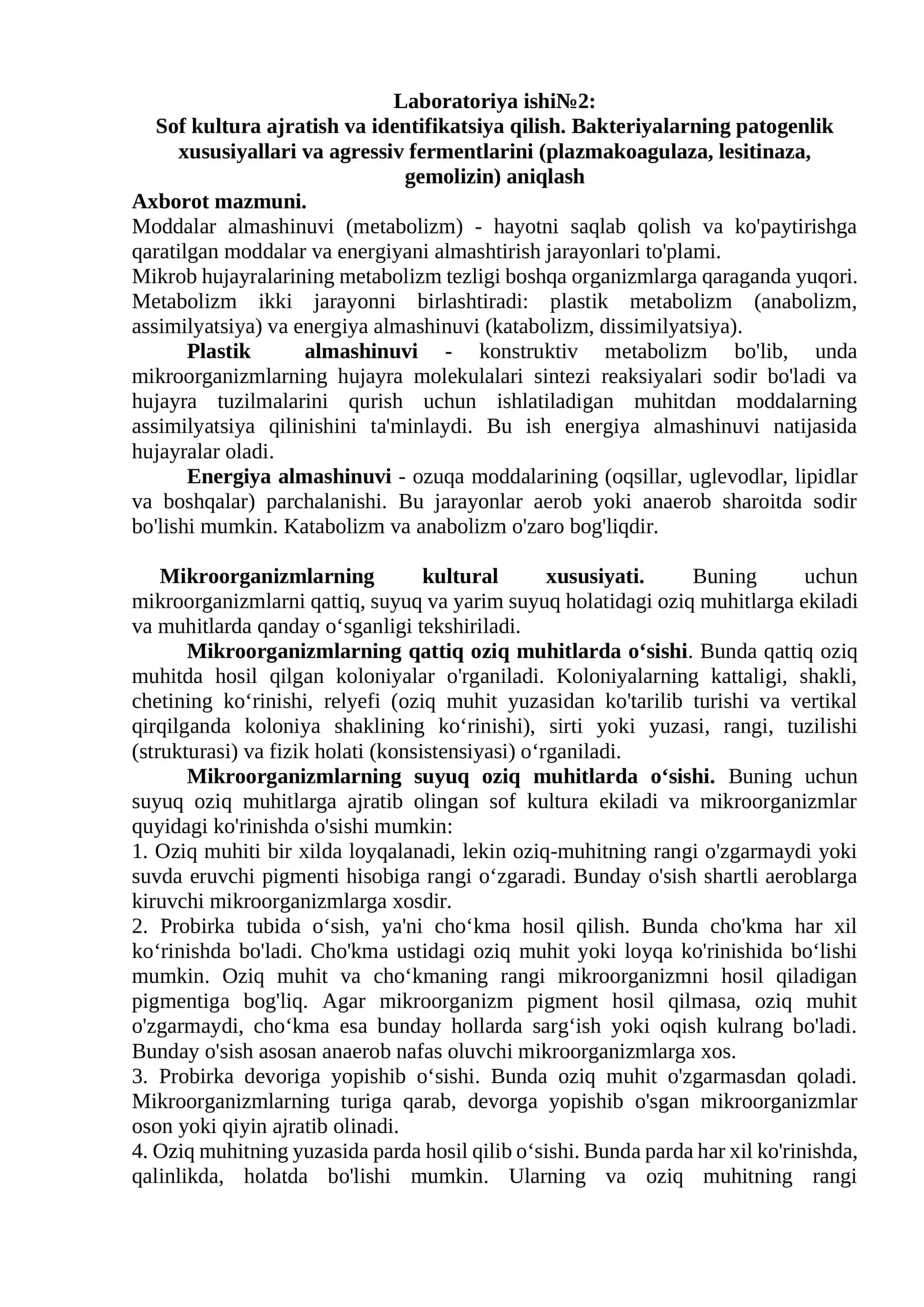 Laboratoriya ishi №2