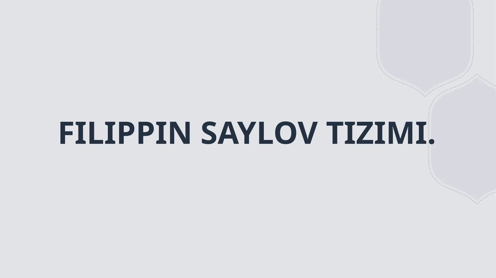 Filippin saylov tizimi