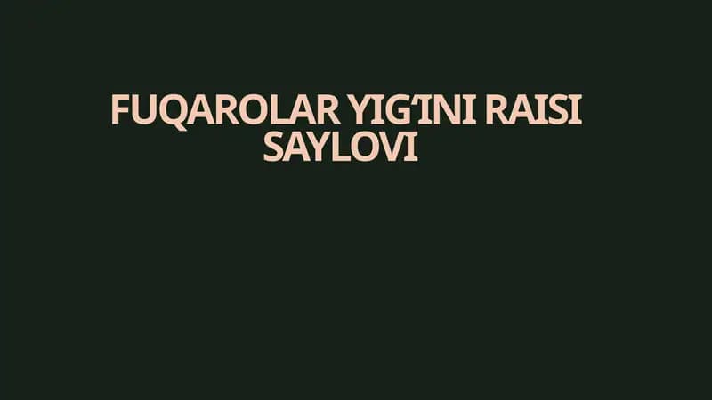 Fuqarolar yig'ini raisi saylovi