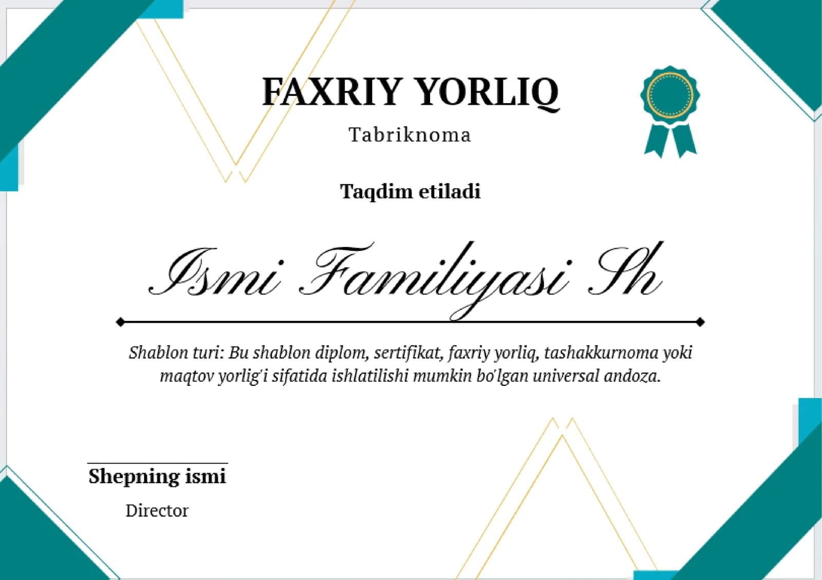 Faxriy Yorliq