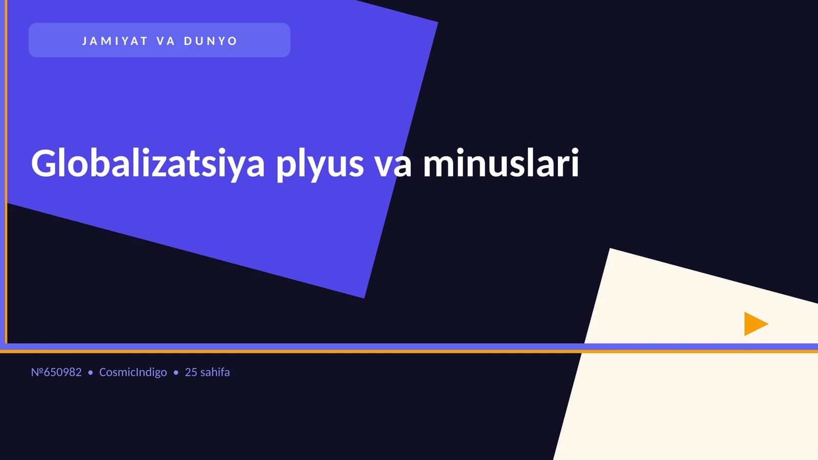 Globalizatsiya plyus va minuslari