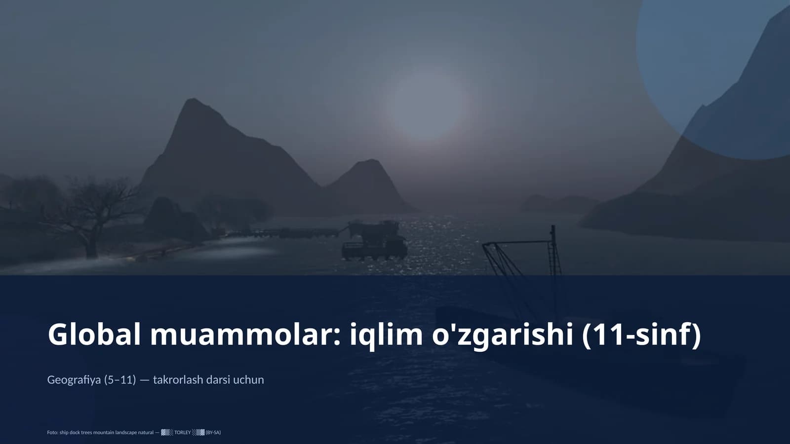 Global muammolar: iqlim o'zgarishi (11-sinf)