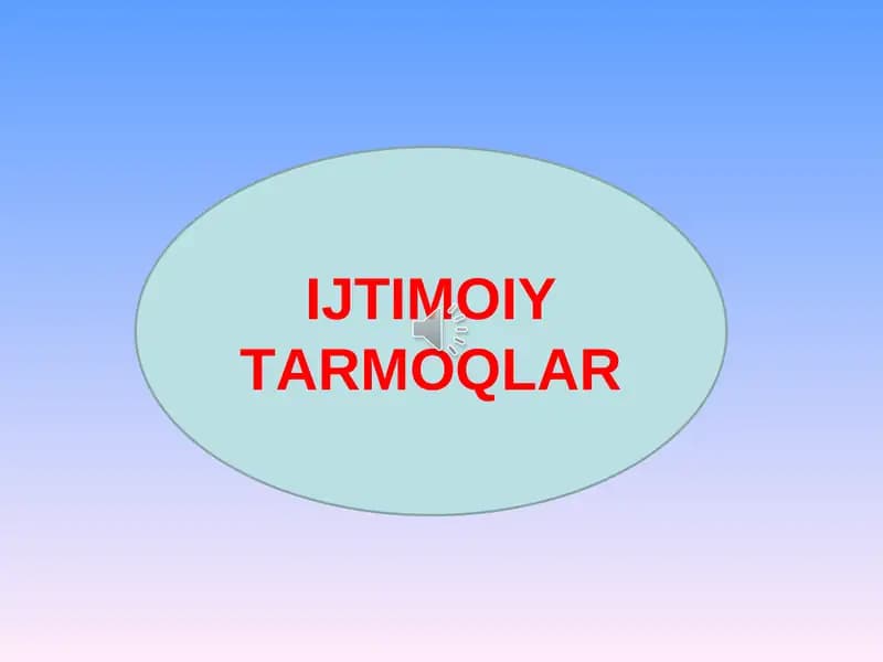 Ijtimoiy tarmoqlar. Myspace