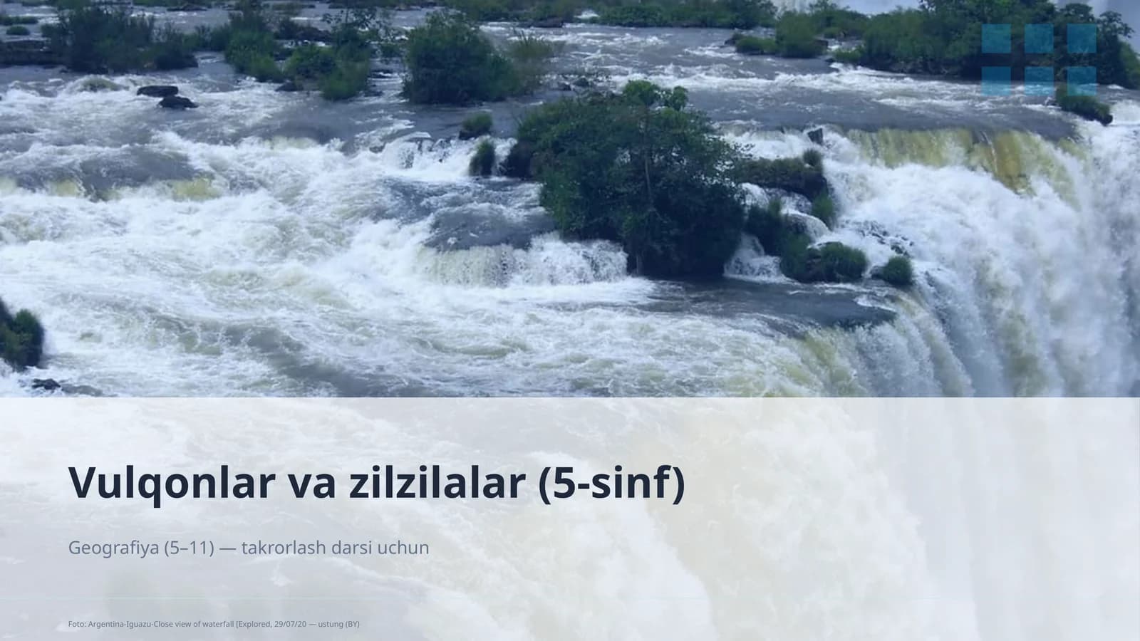 Vulqonlar va zilzilalar (5-sinf)