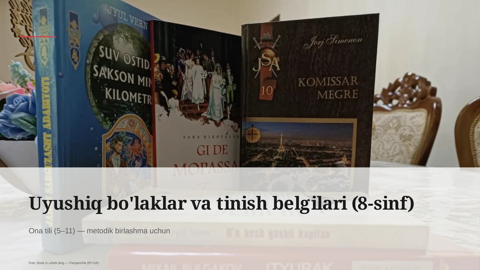 Uyushiq bo'laklar va tinish belgilari (8-sinf)