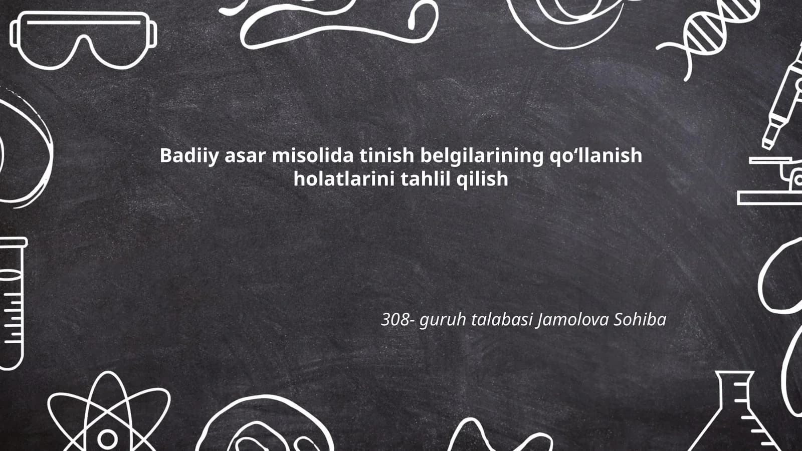 Badiiy asar misolida tinish belgilarining qoʻllanish holatlarini tahlil qilish