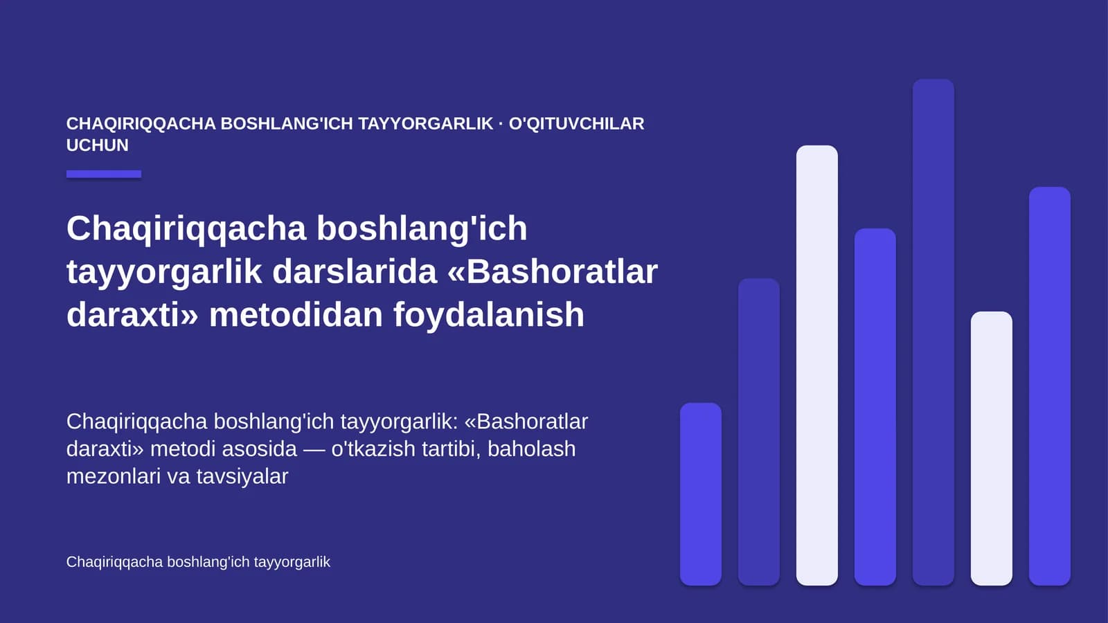 chaqiriqqacha boshlang'ich tayyorgarlik darslarida bashoratlar daraxti metodidan foydalanish 8408