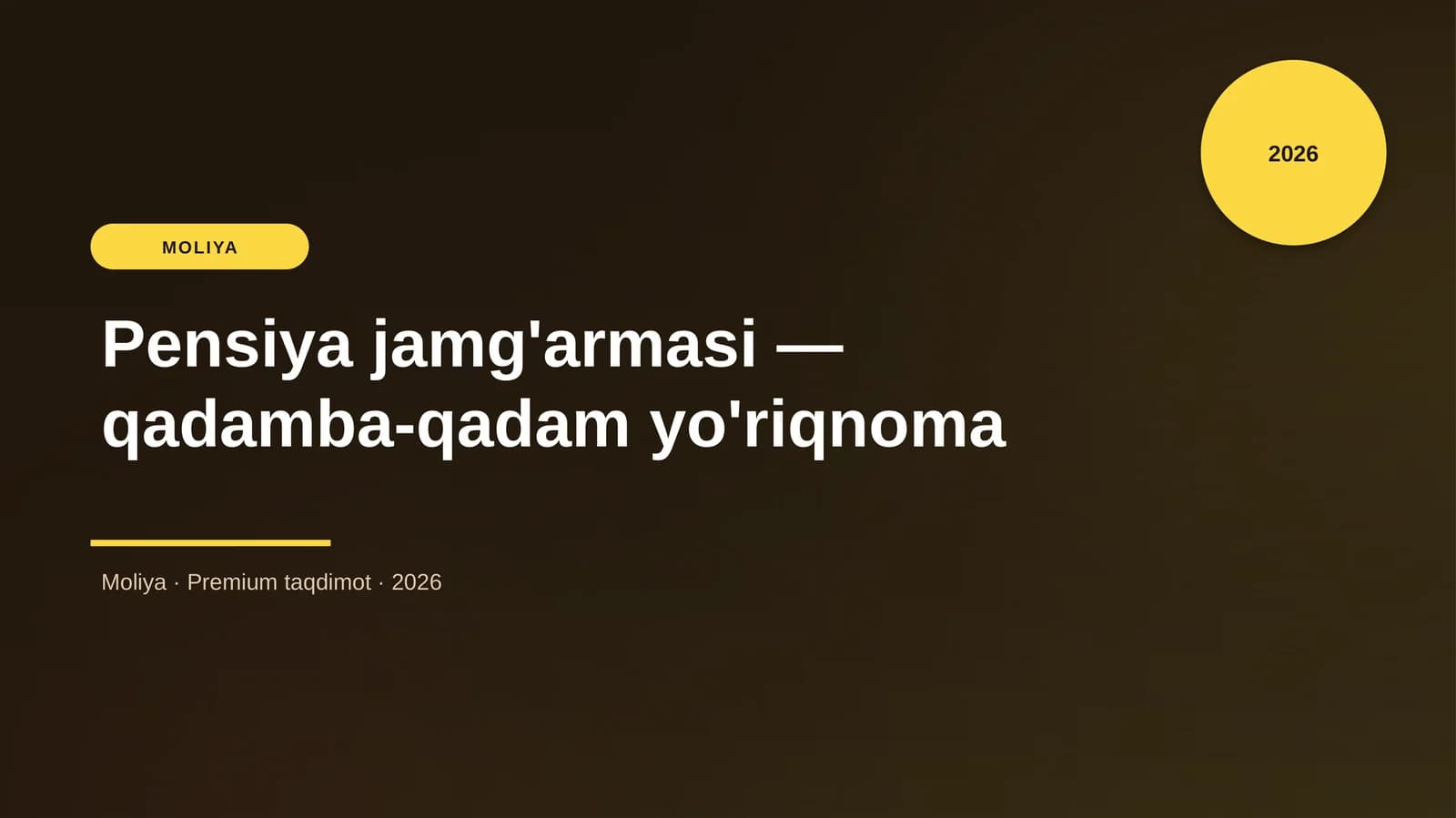Pensiya jamg'armasi — qadamba-qadam yo'riqnoma