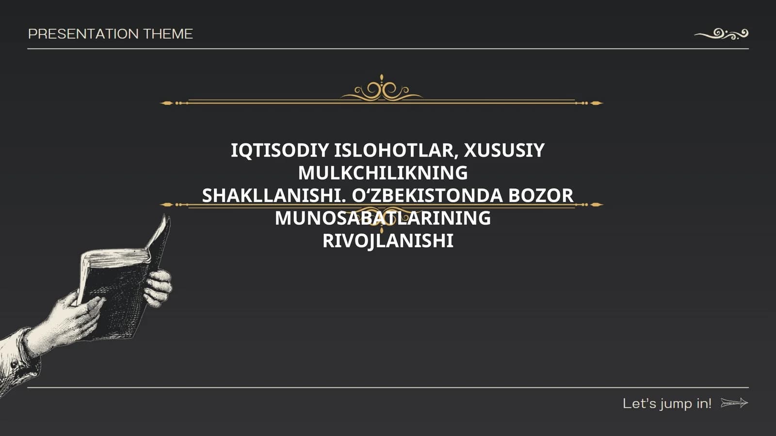 IQTISОDIY ISLОHОTLАR, ХUSUSIY MULKСHILIKNING SHАKLLАNISHI. О‘ZBЕKISTОNDА BОZОR MUNОSАBАTLАRINING RIVОJLАNISHI
