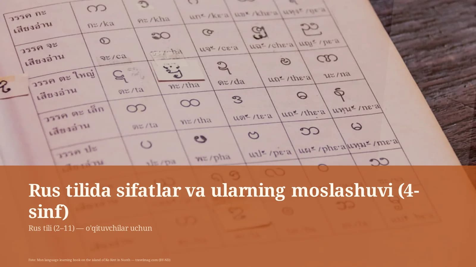 Rus tilida sifatlar va ularning moslashuvi (4-sinf)