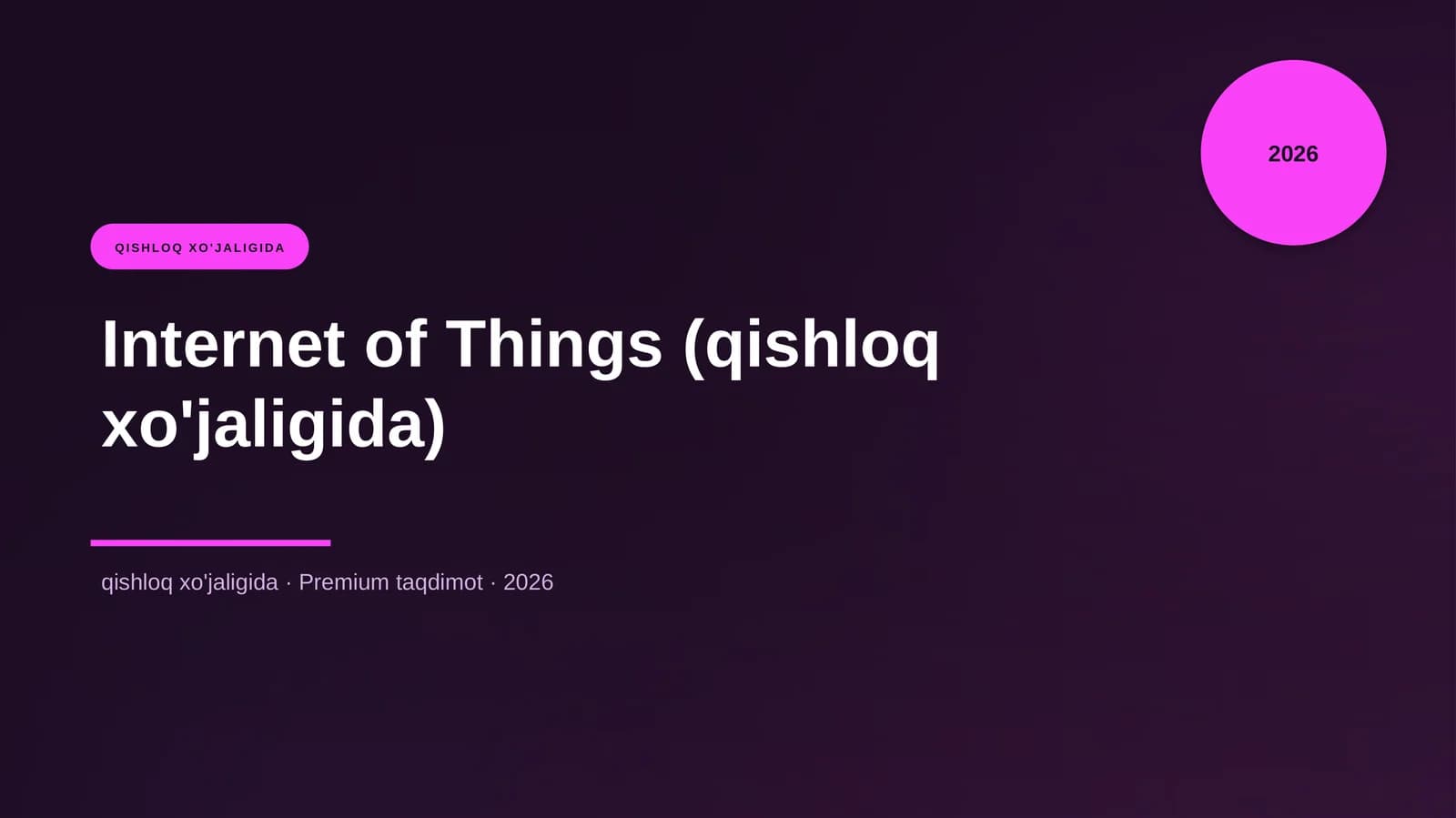 Internet of Things (qishloq xo'jaligida)
