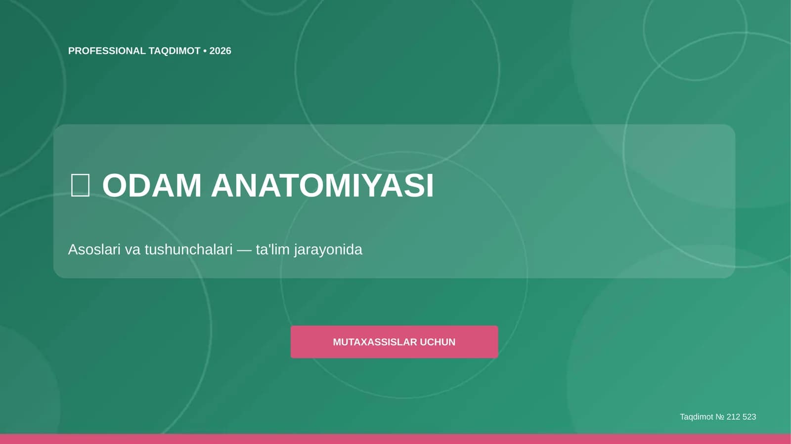 Odam Anatomiyasi: Asoslari va Tushunchalari