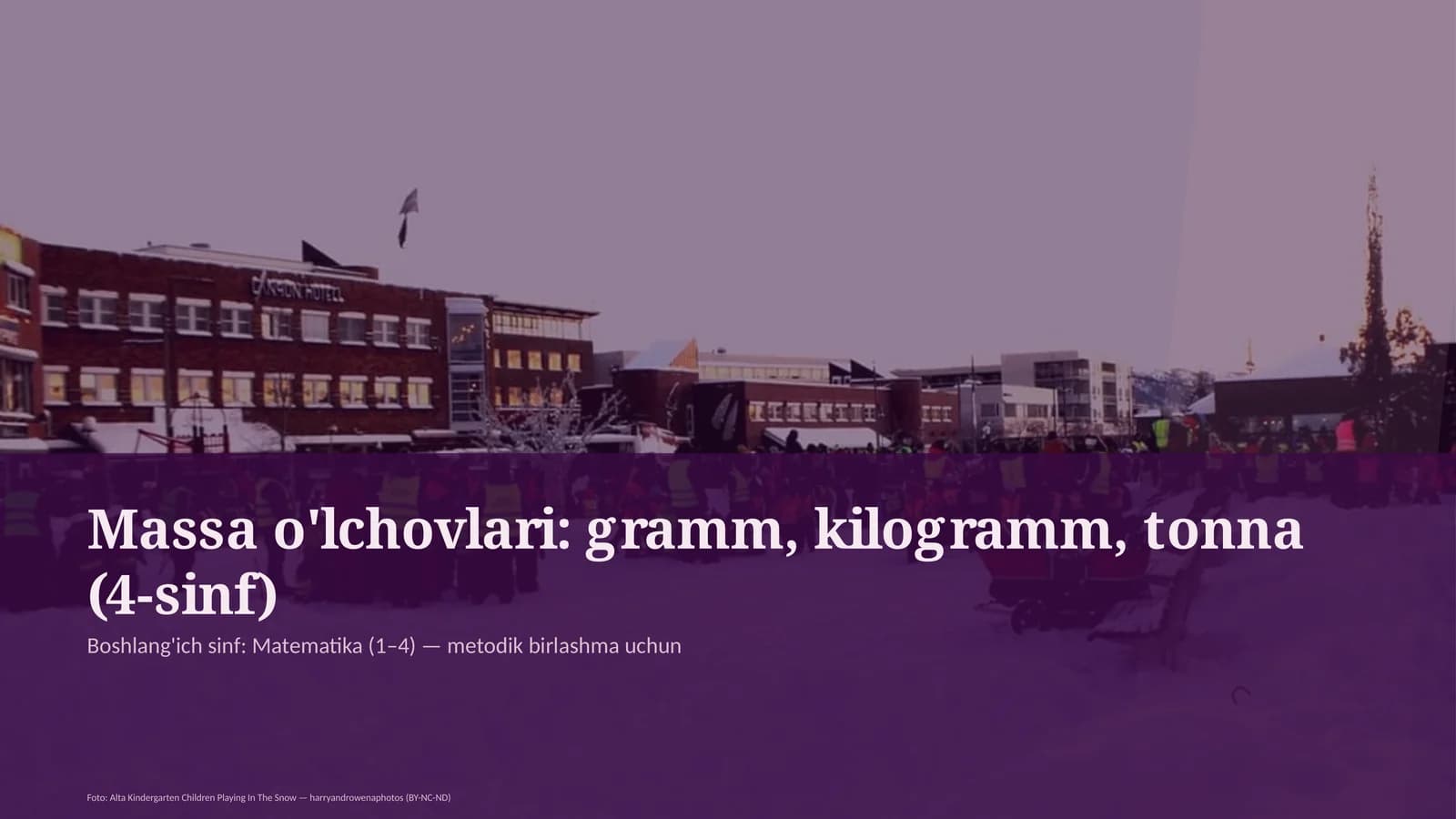 Massa o'lchovlari (4-sinf)