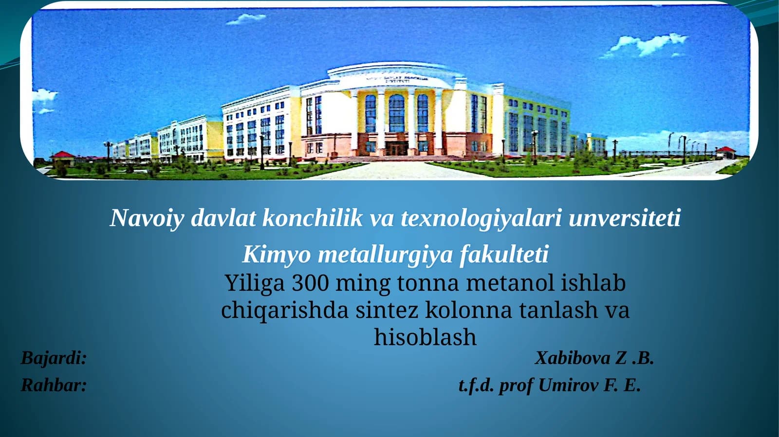 Kimyo metallurgiyafakulteti