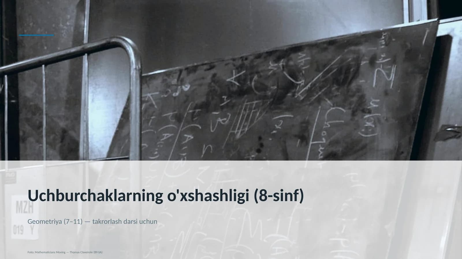 Uchburchaklarning o'xshashligi (8-sinf)