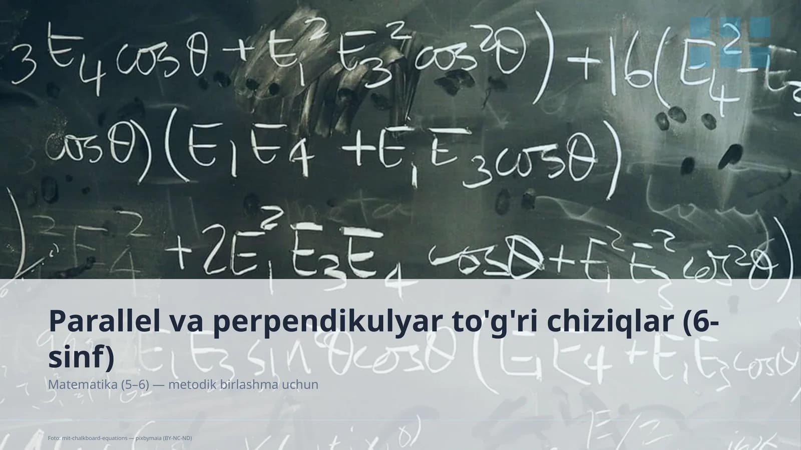 Parallel va perpendikulyar to'g'ri chiziqlar (6-sinf)