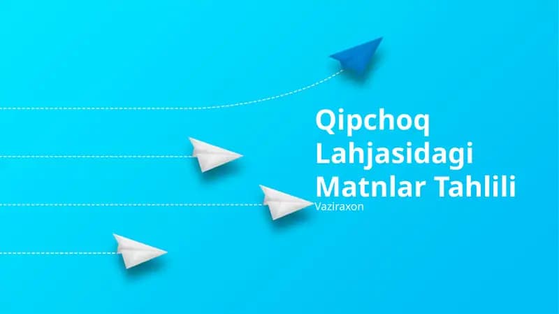 Qipchoq Lahjasidagi Matnlar Tahlili
