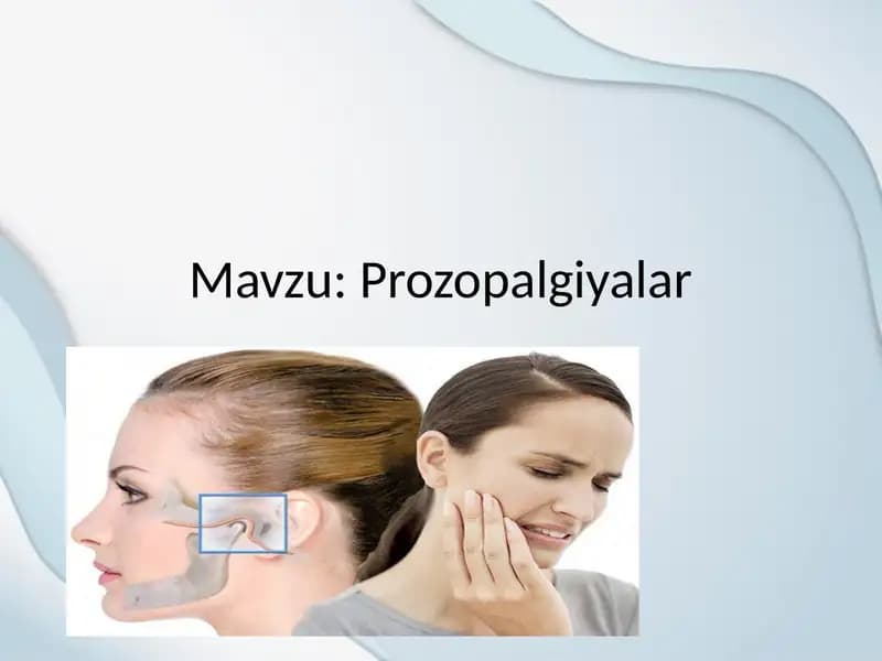 Prozopalgiyalar