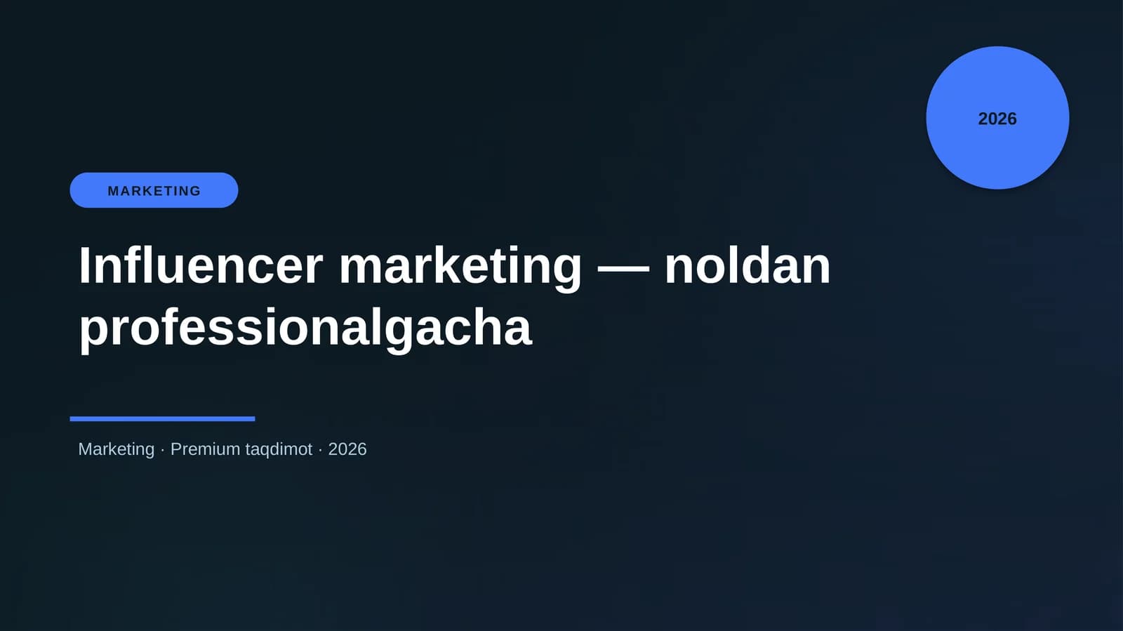 Influencer marketing — noldan professionalgacha