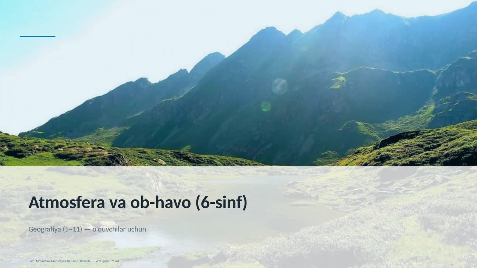 Atmosfera va ob-havo (6-sinf)