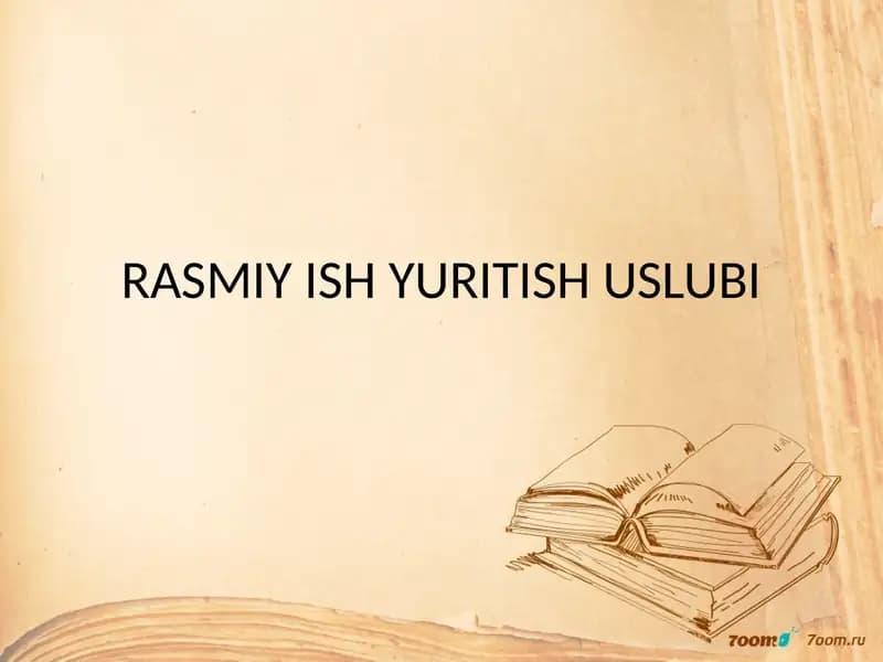 Rasmiy Ish Yuritish Uslubi