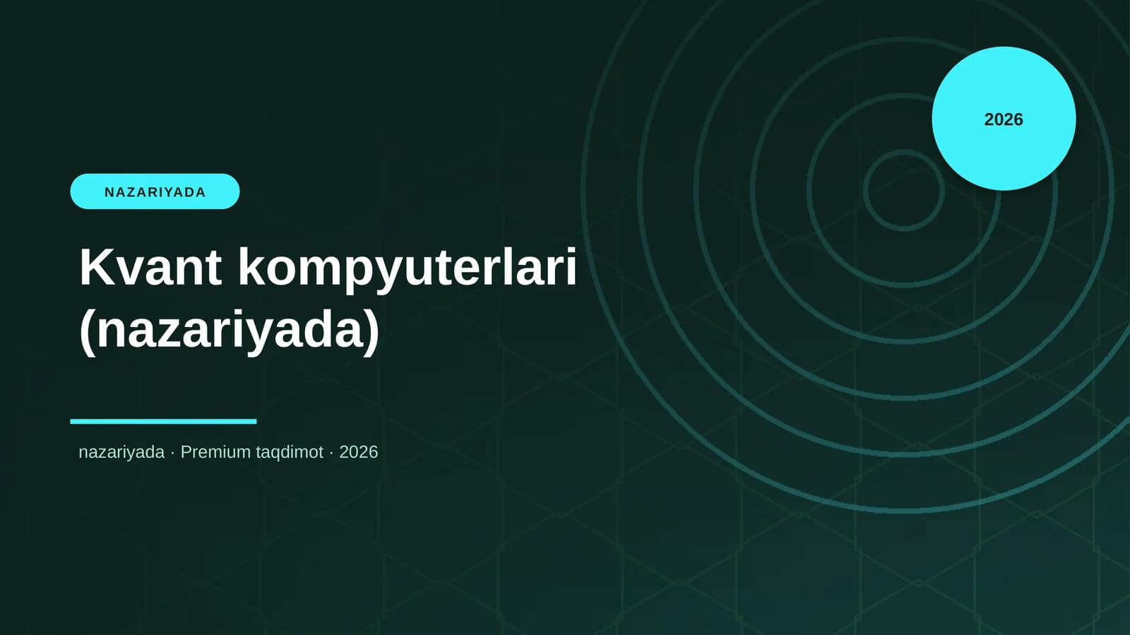 Kvant kompyuterlari (nazariyada)