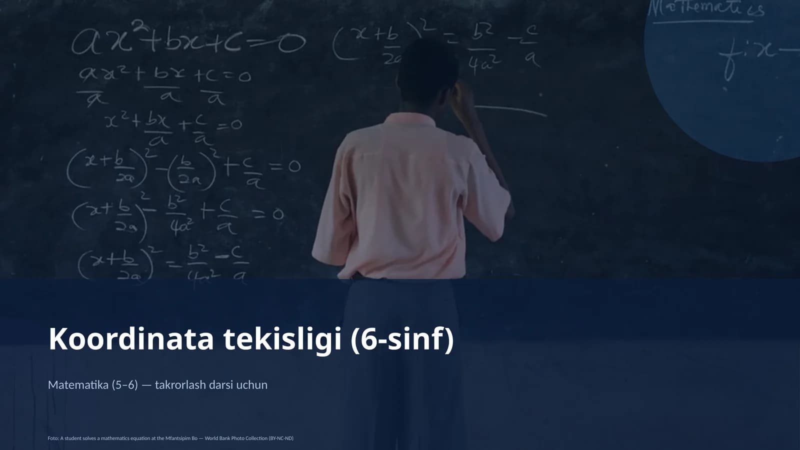 Koordinata tekisligi (6-sinf)