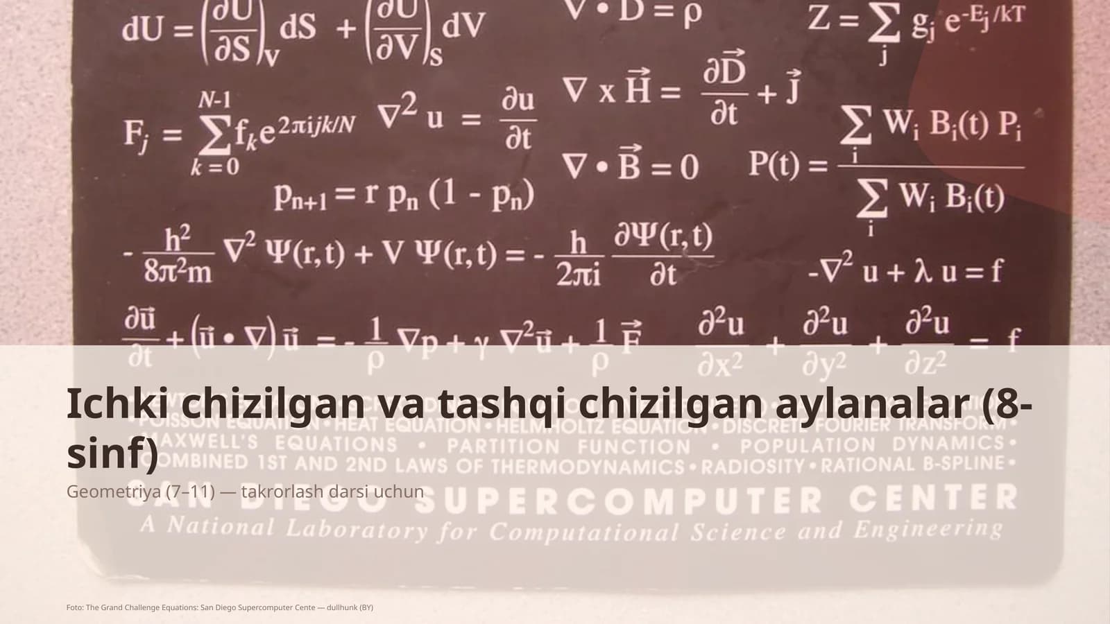 Ichki chizilgan va tashqi chizilgan aylanalar (8-sinf)