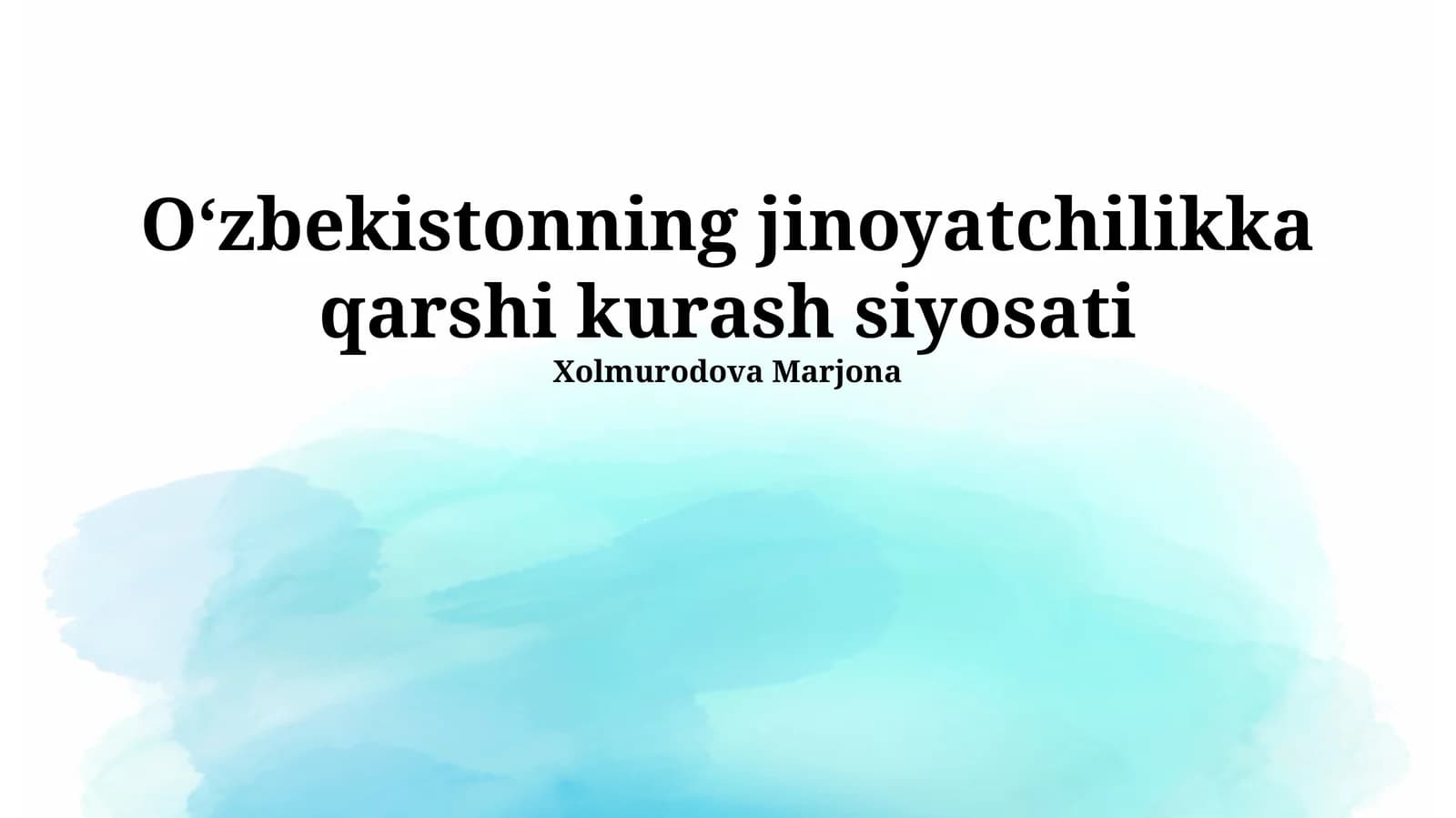 Jinoyatchilikka qarshi kurash siyosati