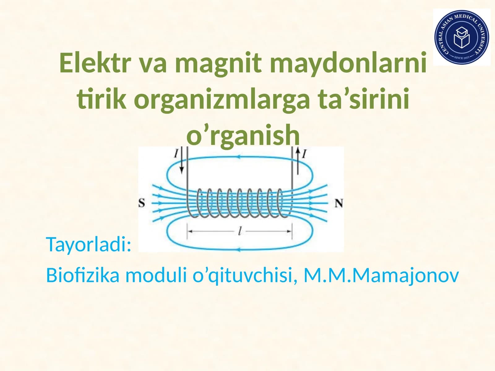 Elektr va magnit maydonlarining tirik organizmlarga ta'sirini o'rganish