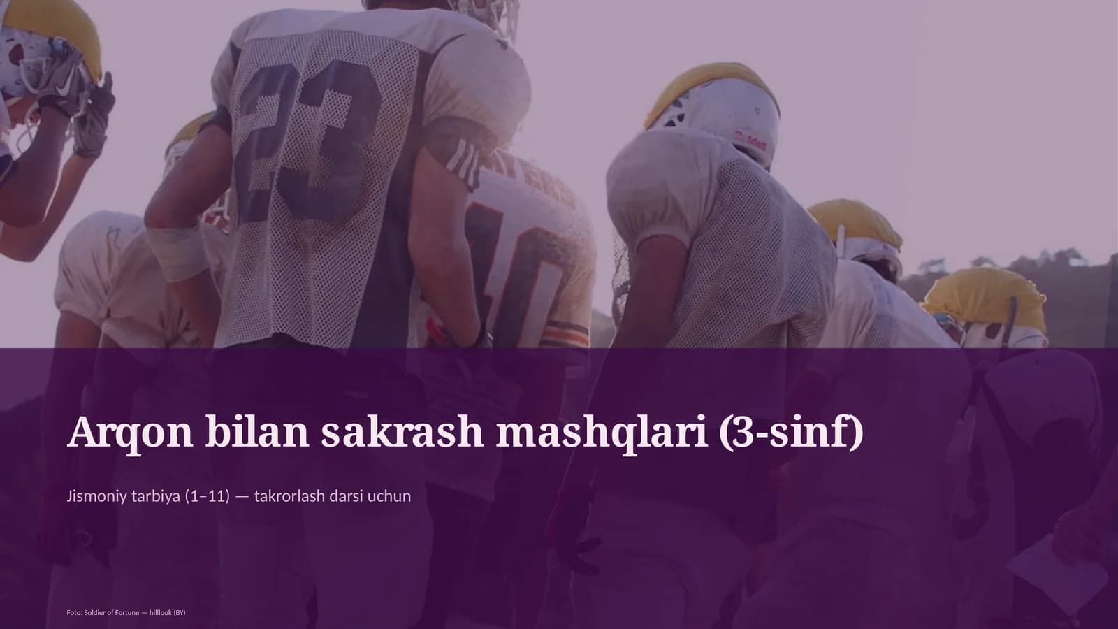 Arqon bilan sakrash mashqlari (3-sinf)